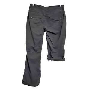 Womens REI Nylon/Spandex Convertible Hiking Pants‎ Size 8P Black
